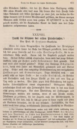 411-426 Durch die Klippen der ersten Priesterjahre