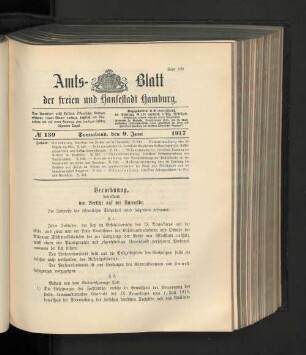 No. 139, 9. Juni 1917