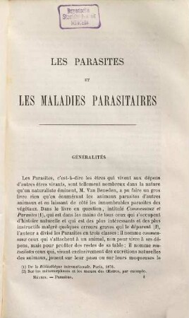 Les parasites et les maladies parasitaires chez l'homme, les animaux domestiques et les animaux sauvages avec lesquels ils peuvent être en contact, [1]. Texte : insectes, arachnides, crustacés