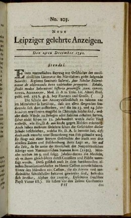 No. 103. Den 24ten December 1790.