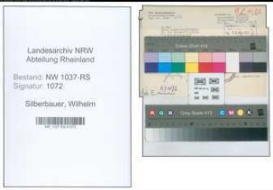 Entnazifizierung Wilhelm Silberbauer , geb. 18.03.1891 (Polizeibeamter)