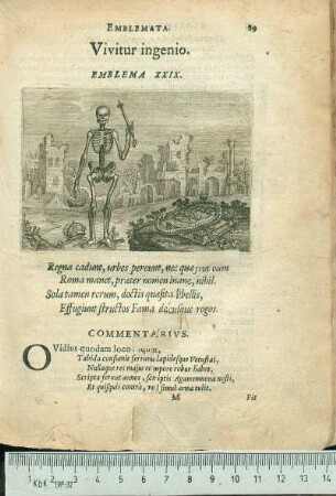 Vivitur ingenio. Emblema XXIX.