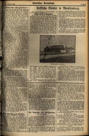 Zweite Ausgabe vom Dienstag, den 09. Oktober 1928.