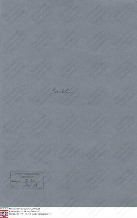 Hendel, Johann Christian, in Halle