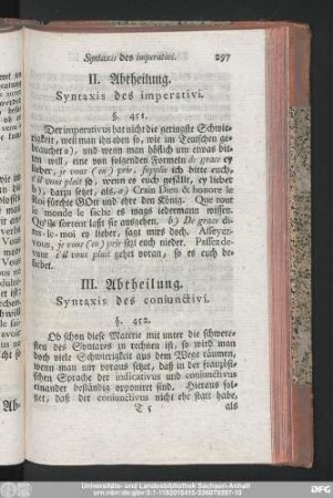 II. Abtheilung. Syntaxis des imperativi.