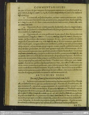 Articulus XXXII. De confessione ipsius rei extra judicium facta