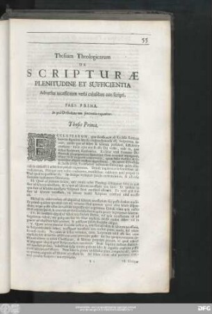 Pars Prima. In quâ Orthodoxorum sententia exponitur.