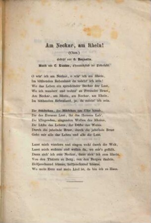 Textbuch zum Concert der Innsbrucker Liedertafel vom 22. Dezember 1856
