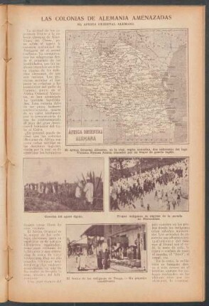 Las colonias de Alemania amenazadas : El Africa Oriental Alemana