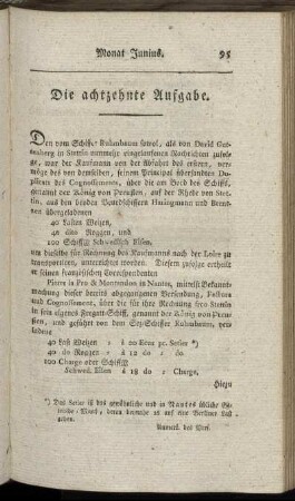 Die achtzehnte Aufgabe