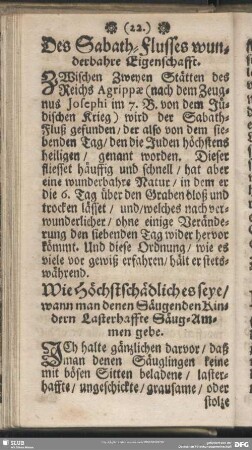 Wie Höchstschädlich es seye, wann man denen Säugenden Kindern Lasterhaffte Säug-Ammen gebe