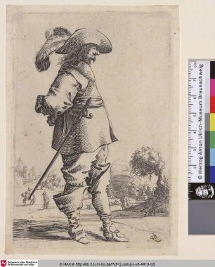 [Kavalier im Rechtsprofil; Cavalier in right profile]