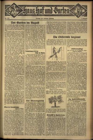 Zweite Ausgabe vom Freitag, den 02. August 1935.
