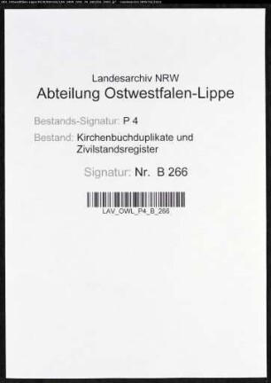 Heiratsbelege zum Zivilstandsregister von Witten (H 1810)