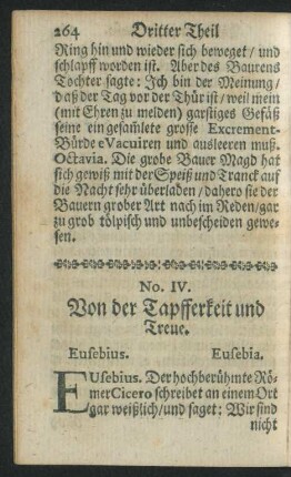 No. IV. Von der Tapfferkeit und Treue.