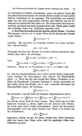 C. Die Polarverwandtschaft der Gebilde zweiter Klasse.