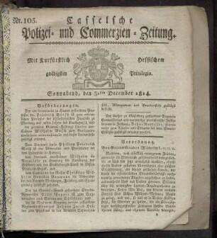 Nr. 105, Sonnabend den 31sten December. 1814