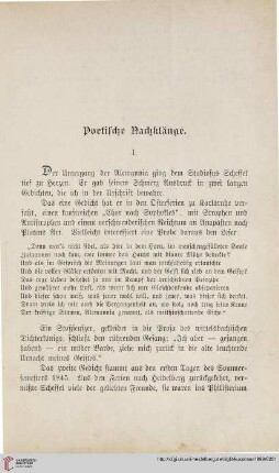 Poetische Nachklänge
