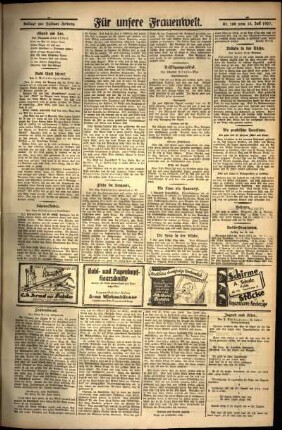 Zweite Ausgabe vom Freitag, den 15. Juli 1927.