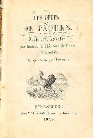 Les oeufs de pâques : conte pour les enfans