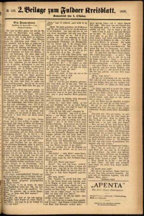 Dritte Ausgabe vom Samstag, den 01. Oktober 1898.