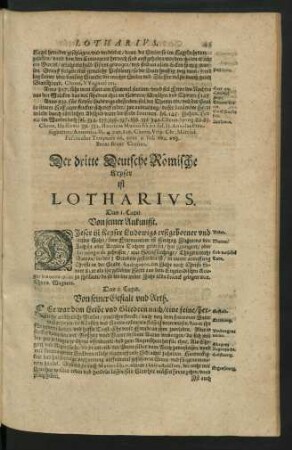 Der dritte Deutsche Römische Keyser ist Lotharius.