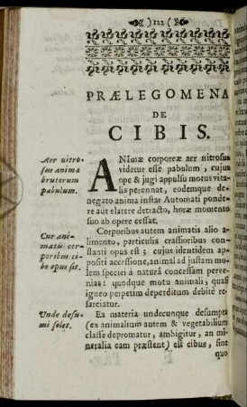 Prælegomena De Cibis.