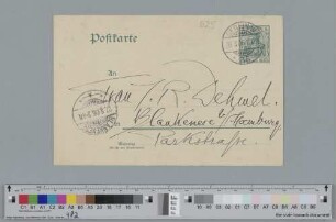 Postkarte an Ida Dehmel