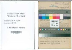 Entnazifizierung Helene Grundmann , geb. 29.05.1891 (Lehrerin)
