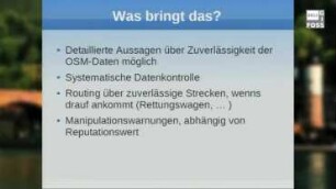 Lightning Talks: Ein Bewertungssystem für OSM