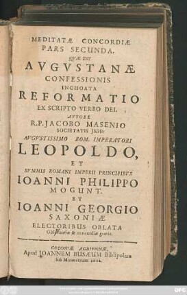 2: Quae Est Augustanae Confessionis Inchoata Reformatio Ex Scripto Verbo Dei