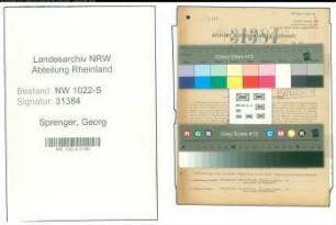 Entnazifizierung Georg Sprenger , geb. 20.11.1887 (Arzt)