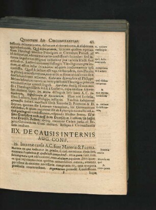 IIX. De Causis Internis Aug. Conf.
