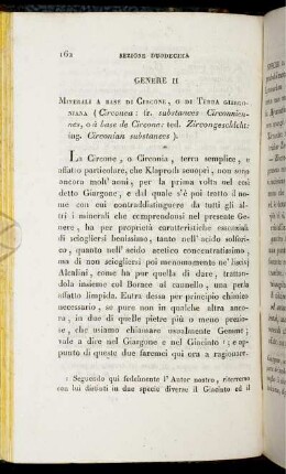 Genere II. Minerali A Base Di Circone, O Di Terra Giargoniana (Circonea: fr. substances Circonniennes, o à base de Circone: ted. zircongeschlcht: ing. Circonian substances).