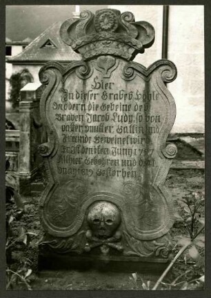 alter Friedhof. Grabstein, 1819