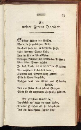 An meinen Freund Dresler.