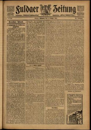 Zweite Ausgabe vom Mittwoch, den 04. Oktober 1905.