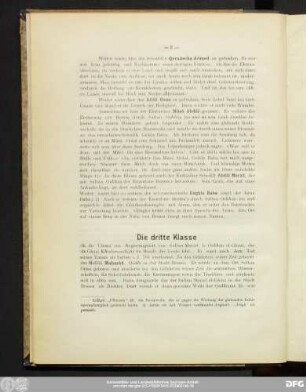 Die dritte Klasse