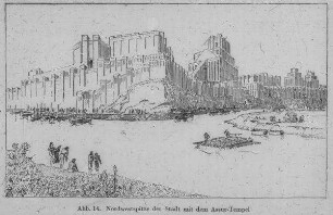 Assur, Nordwestspitze d. Stadt mt Assurtempel
