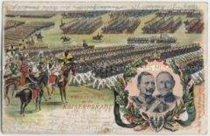 Postkarte zu einer Kaiserparade