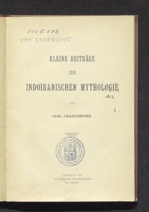 Kleine Beiträge zur indoiranischen Mythologie