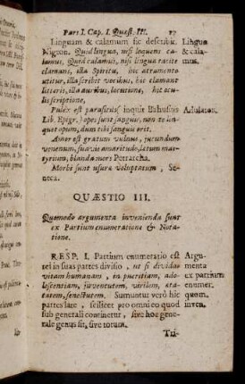 17-26, Quaestio III - V
