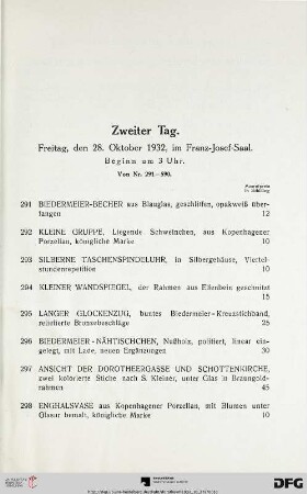 Zweiter Tag: Freitag, den 28. Oktober 1932, im Franz-Josef-Saal (Nr. 291-590)