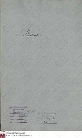 Braun, [Carl Ludwig], Dr., Amtsphysikus in Schlitz