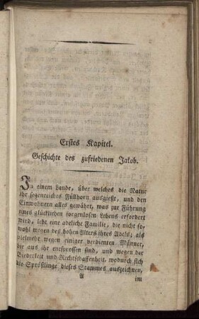 Erstes Kapitel. - Zweites Kapitel.