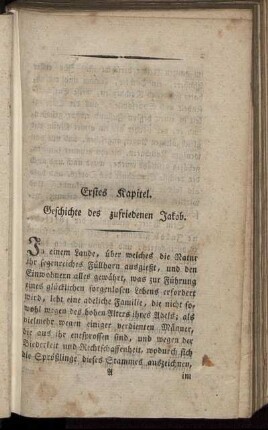 Erstes Kapitel. - Zweites Kapitel.