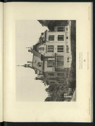 Villa in Basel. Architekt Friederich, daselbst