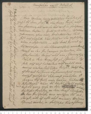 Brief von Friedrich de La Motte- Fouqué und Caroline de La Motte- Fouqué an Adelbert von Chamisso