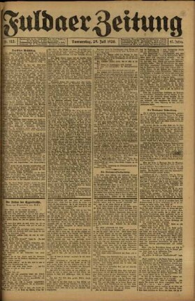 Ausgabe vom Donnerstag, den 29. Juli 1920.