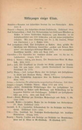 Abkürzungen einiger Citate